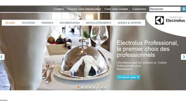 Nouveau site Internet pour Electrolux Professional