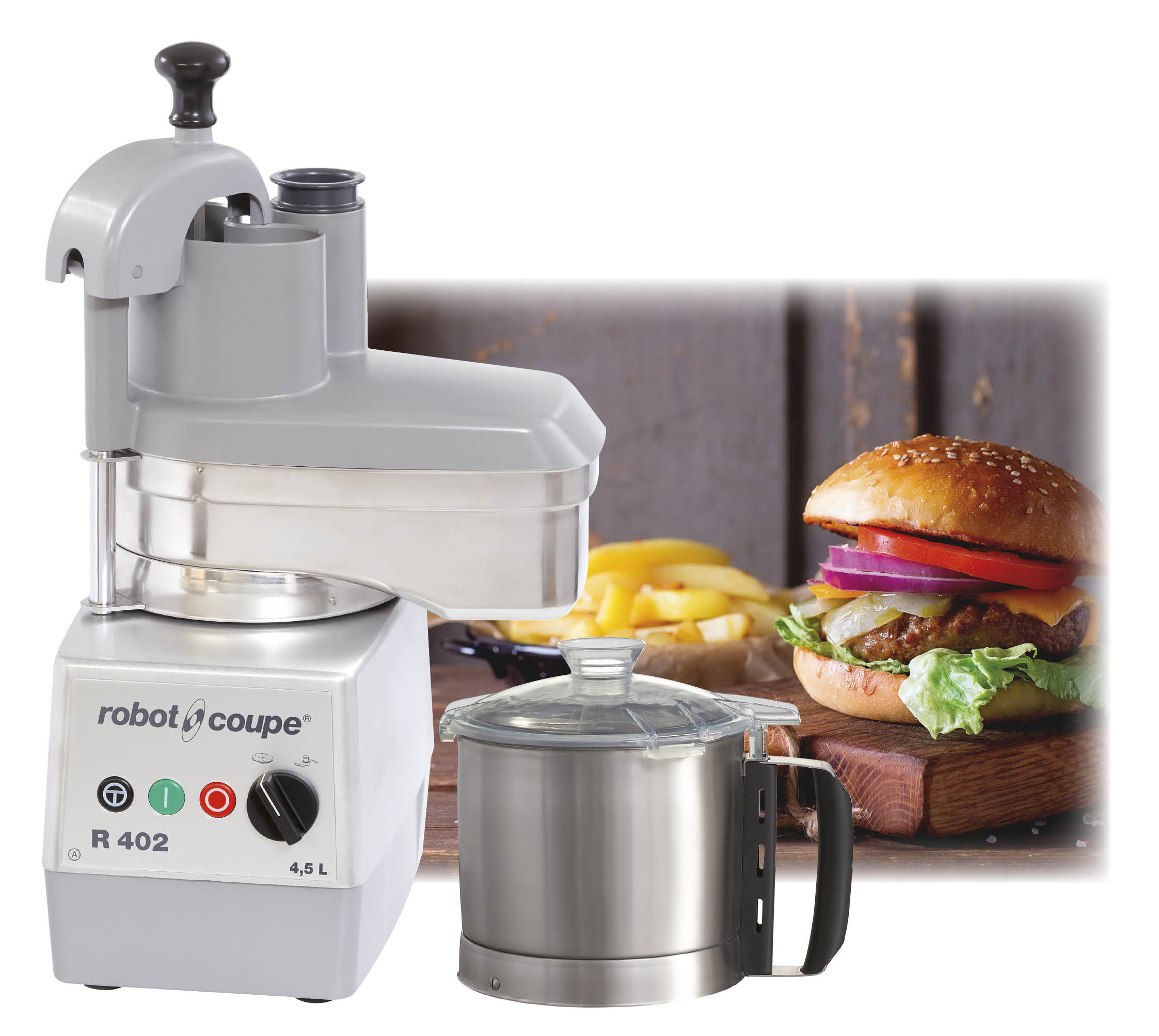 Des burgers créatifs et gourmands avec le R 402 de Robot-Coupe