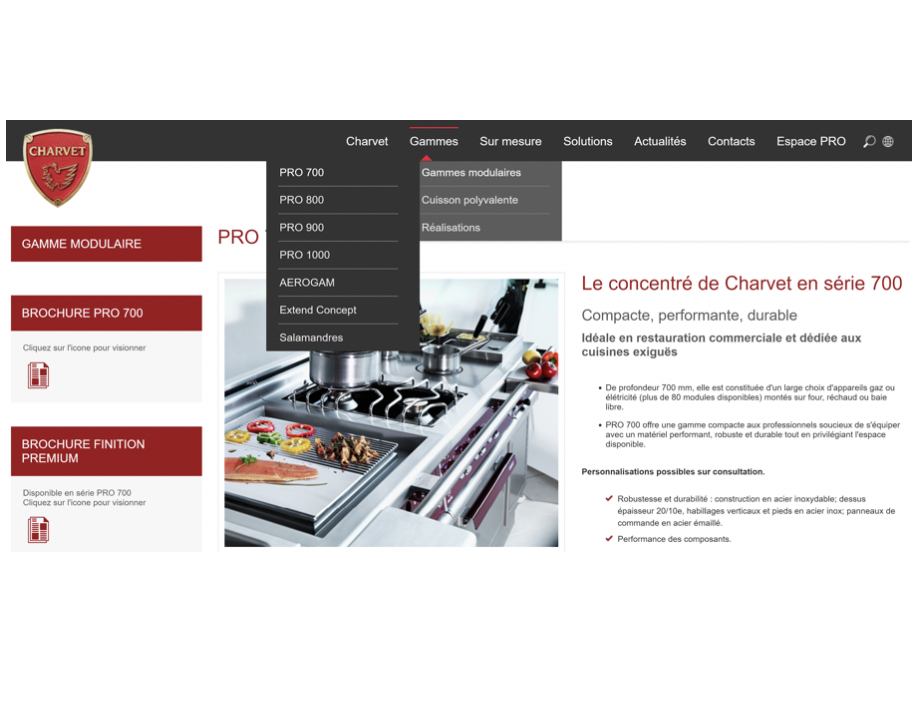 Un nouveau site Internet ergonomique et simplifié par Charvet