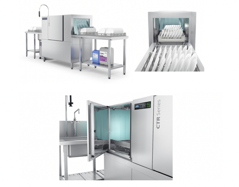 Les lave-vaisselle à avancement automatique CTR par Winterhalter, toujours plus compacts et rapides