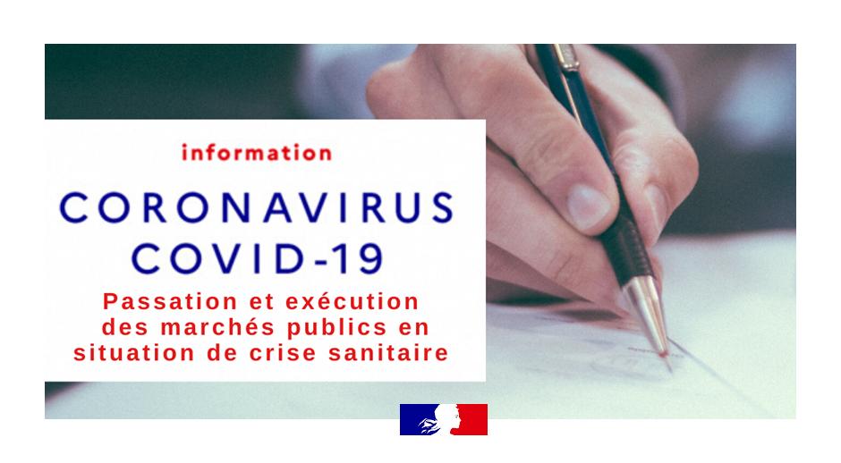 Passation et exécution des marchés publics en situation de crise sanitaire